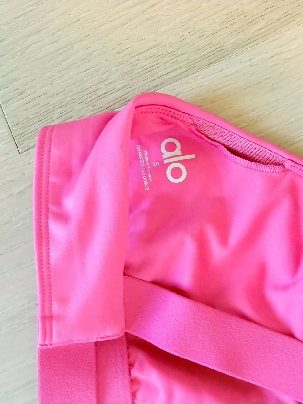 ALO Yoga Hot Pink Crossback Swim Top and Bottom Set